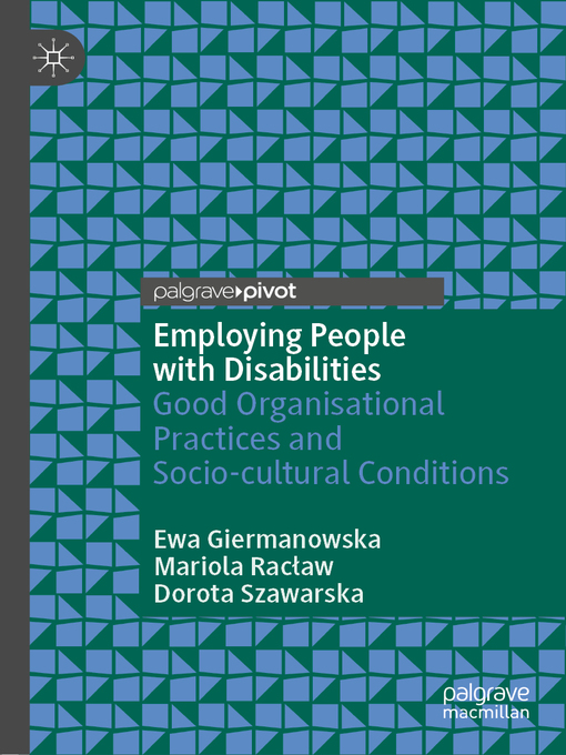 Title details for Employing People with Disabilities by Ewa Giermanowska - Available